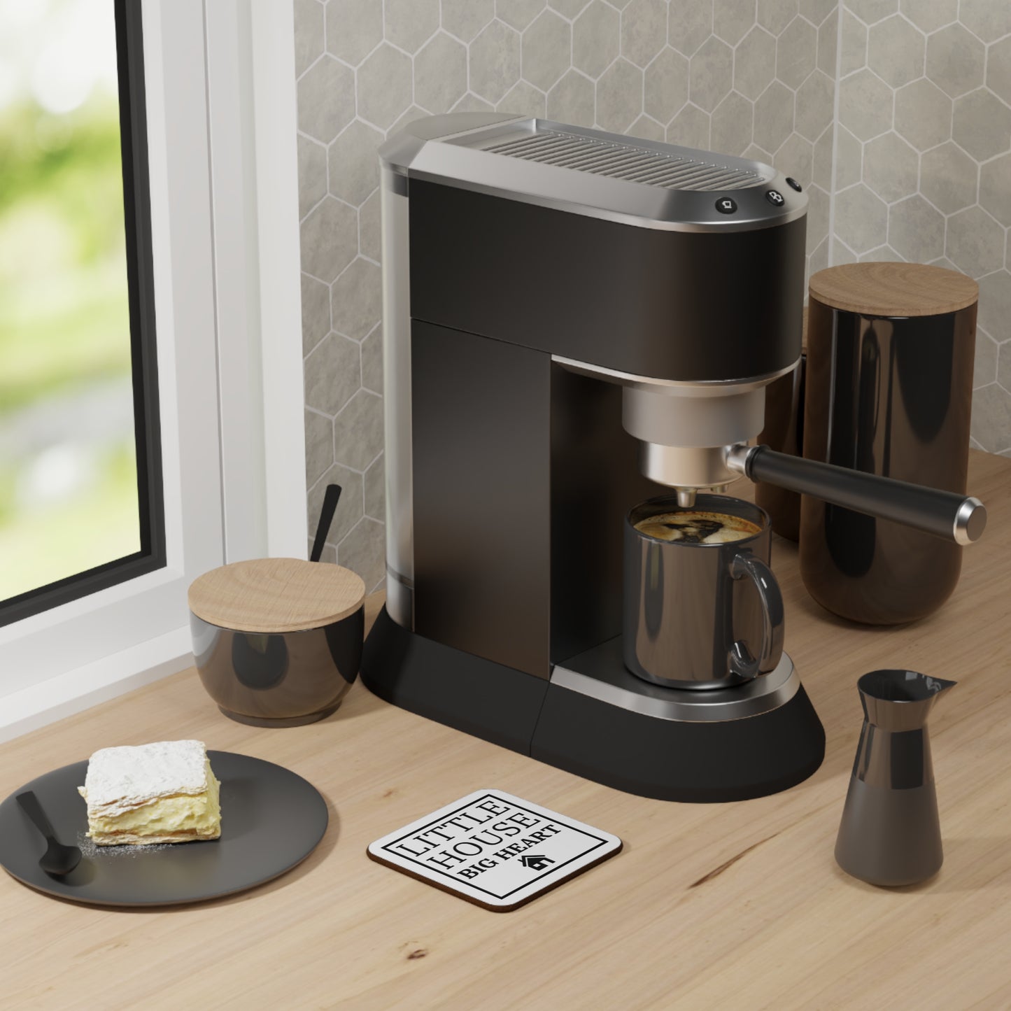 Little House Big Heart Coaster - Rustic Home Decor for Housewarming Gifts